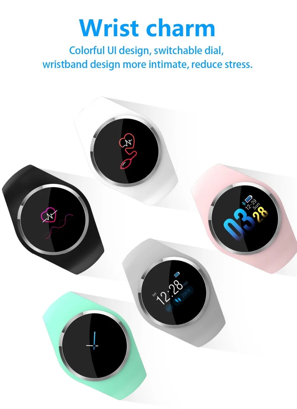 DIGOOR Fashion Smart watch women IP67 waterproof Support Blood pressure Blood oxygen Heart Rate Monitor Activity tracker Fitness bracelet Smartwatch Lady (2)