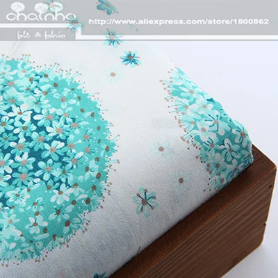 

Cotton Fabric Patchwork For Sewing DIY Handmade Hometextile Cloth For Dress Curtain Patchwork Green Dandelion pattern 160*100cm