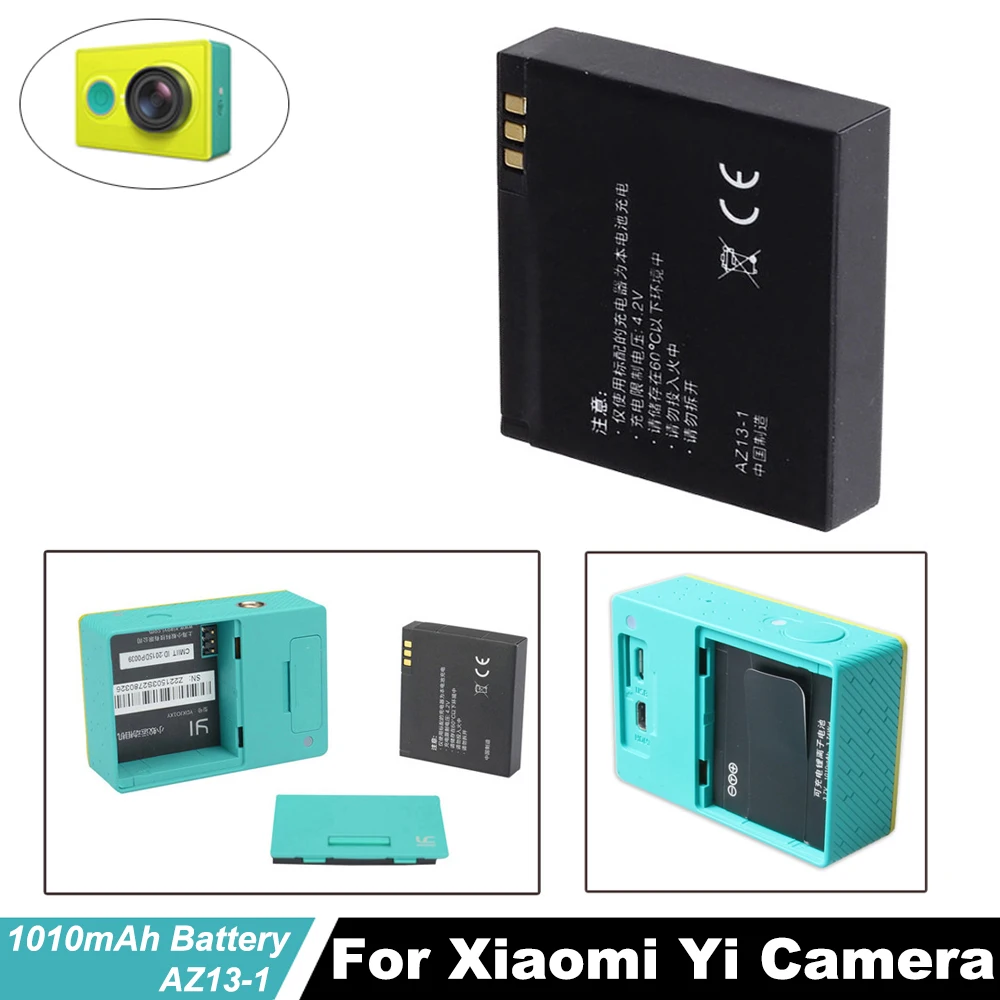 1010mah 3.7v Xiao Mi Yi Xiaoyi Battery Az131 Liion Battery For Xiaomi