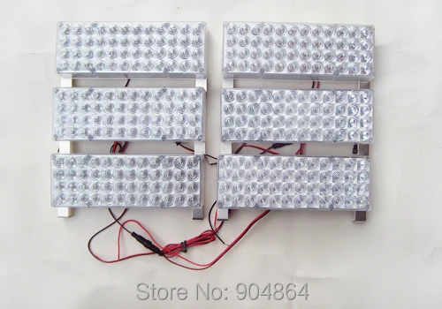 

FREE SHIPPING 6*48LED Strobe Fire Warning Grill Light RED RED Automatic