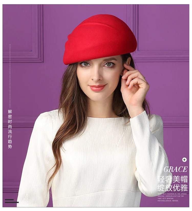 Дамская шерстяная шапка Fedoras для девочек, шерстяная купольная Кепка для студентов, вечерние шапки для отдыха, Студенческая модная теплая Кепка в британском стиле, шапка B-8798