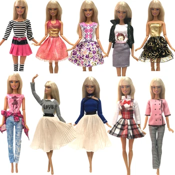 

NK One Set Newest Doll Outfit Beautiful Handmade Party ClothesTop Fashion Dress For Barbie Noble Doll Best Child Girls'Gift JJ