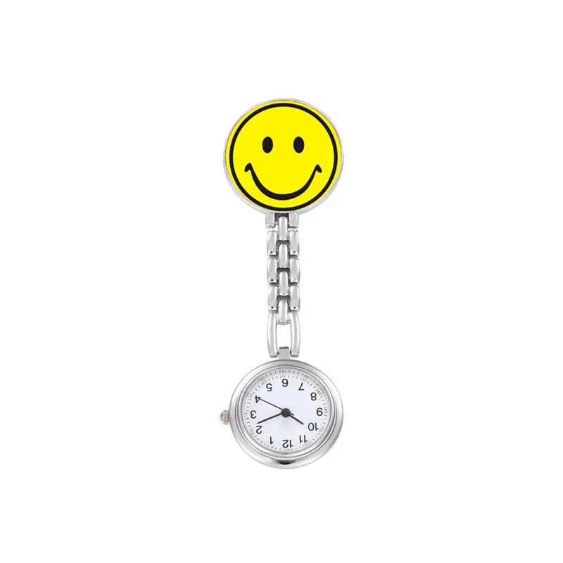 2018 Nurse Watches 1 PC Brooch Fob Medical Nursery Clocks Colorful Smile Faces Quartz Pocket Pendant 5