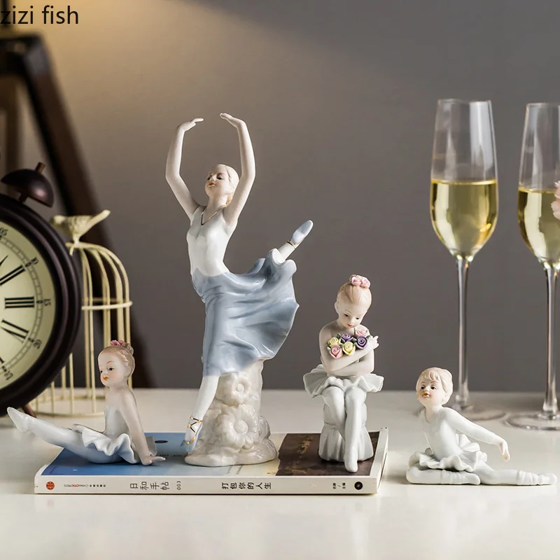 Китайский танцор Балет Девушки Ангел девочка миниатюрные украшения домашний стол торт Декор для книжной полки украшения Рамка Подарки фигурки ремесла