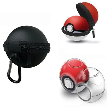 

For Nintend Switch Poke Ball Plus Controller Carrying Bag & Crystal Case Transparent Shell Cover Pokeball Eevee Accessories