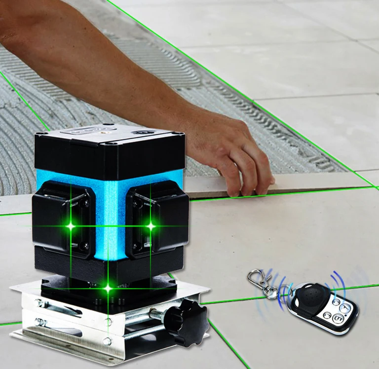 

3D green 12Lines Laser Level 360 Self Leveling Waterproof Shockproof Accurate Lithium Battery Construction Tools for Tile Laying