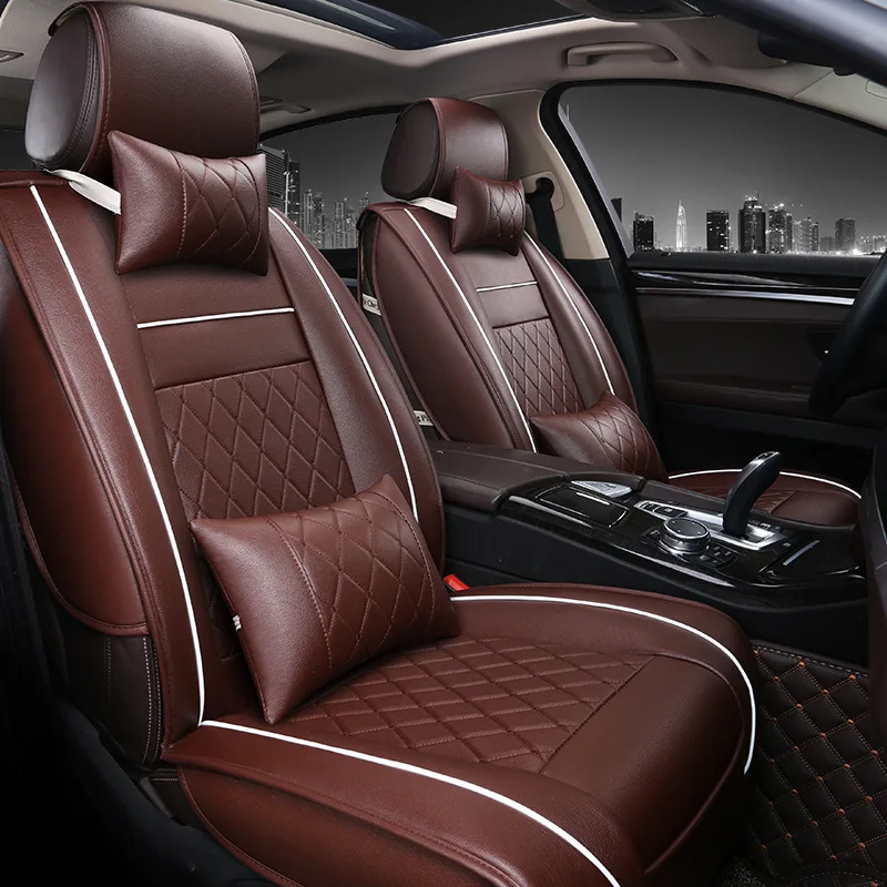 

( Front + Rear ) Luxury Leather car seat cover For Mercedes Benz A B C D E S series Sprinter Maybach CLA CLK auto accessories