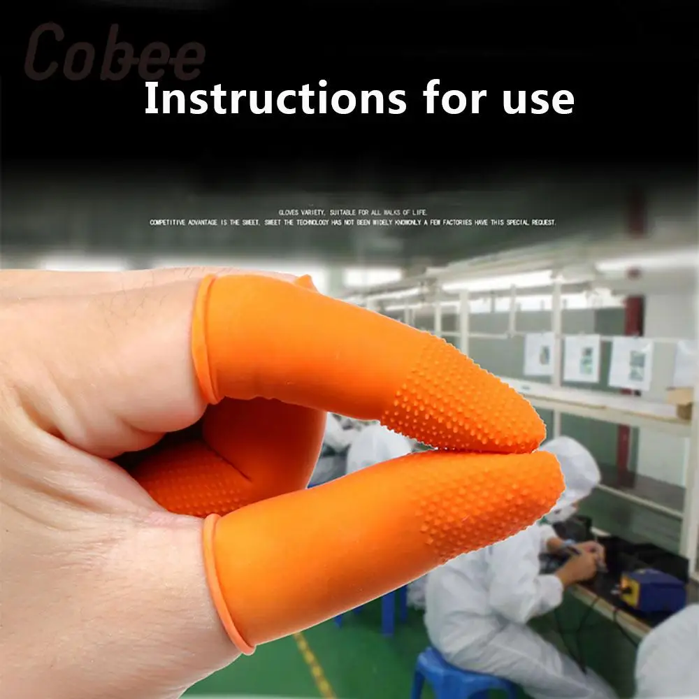 100 шт. химия школьные латексные напальчники насадки для пальцев Защитные резиновые перчатки антистатические дизайн ногтей стоматологические медицинские
