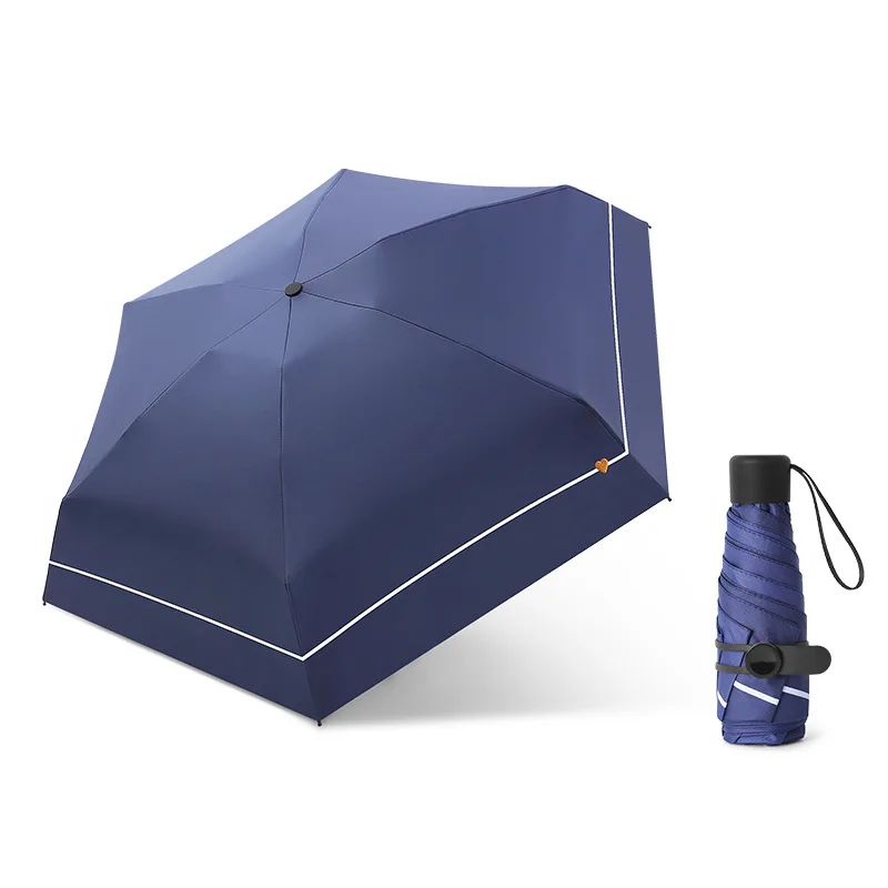 Струнный лунный свет, Сверхлегкий маленький 5 складной зонтик, Женский солнцезащитный Зонт от дождя с защитой от ультрафиолета, Женский солнцезащитный зонт для девочек - Цвет: blue