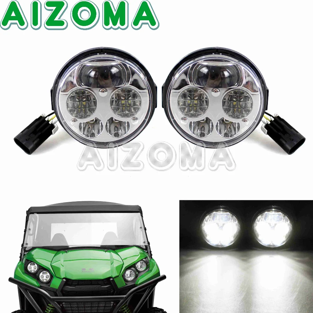 

ATV UTV Custom LED Headlight Pair Front Light For Kawasaki Teryx4 750 EPS LE 2012-2015 TeryxTM LE X4 2014-2016 Brute Force 750