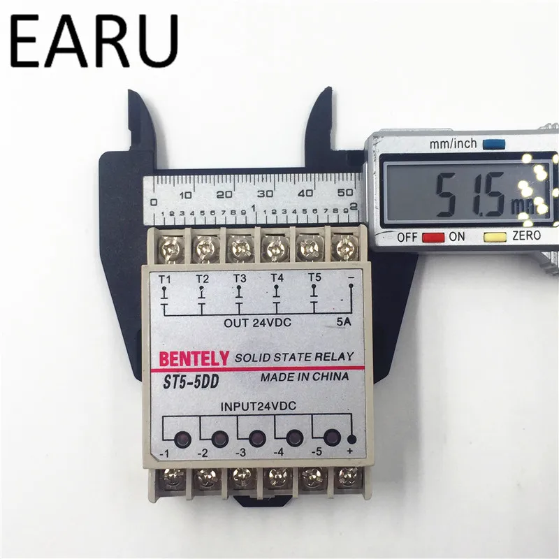 5DD 5 канал din-рейку ССР пяти экземплярах пять Вход Выход 24VDC Однофазный DC твердотельные Реле PLC модуль Горячая