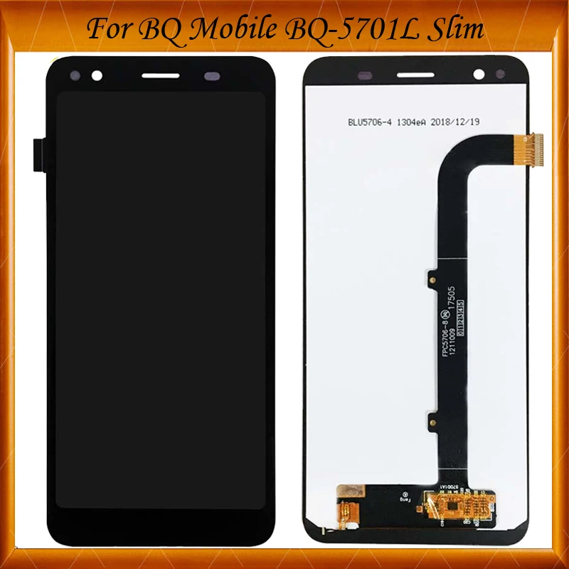 

100% Tested For BQ Mobile BQ-5701L Slim LCD Display+Touch Screen Screen Digitizer Assembly Repair Parts