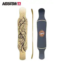 Koston Профессиональный longboard двухслойные ganjiang Танцы доски прогулки 46 дюймов бамбука и канадского клена смешанные Материал Длинные Скейтборд