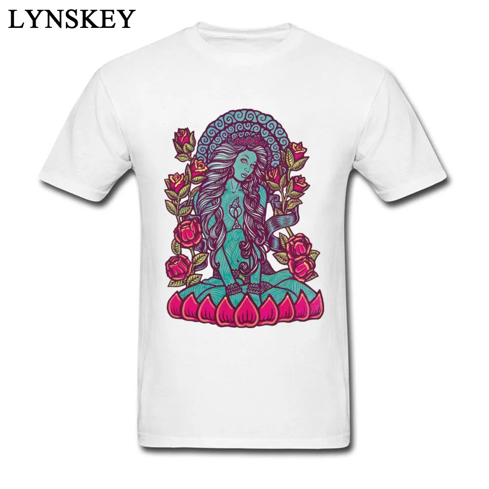 Normal Tops Shirts for Men Rife Summer Autumn O Neck Cotton Short Sleeve T-shirts Blue Tara Divine Gea Goddess Gift Tee Shirt Blue Tara Divine Gea Goddess white