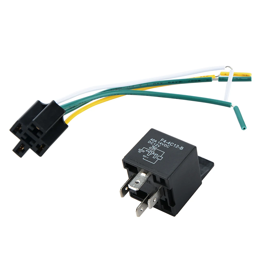 1 шт 12В 12 вольт 40A Авто Автомобильные реле гнезда 40 Amp 4 Pin Реле и провода оптовые