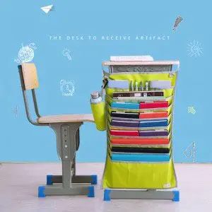 

BF040 Adjustable desk artifact cup stationery book bag hanging rack hanging bag storage bag 64*42cm free shipping