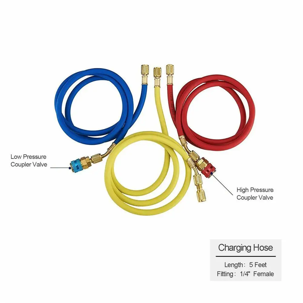 1,5 M AC диагностический коллектор фреон комплект для установки манометра воздух инструмент для кондиционера для R134A R12 R22 R502 охладителей переходник acme