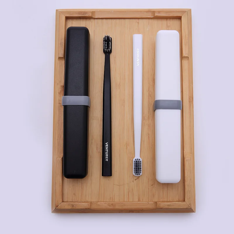 

1Pc Adults Toothbrush with Travel Box Soft-bristle Toothbrush Small Spiral Toothbrush Couples Toothbrush Oral Care Health Tools