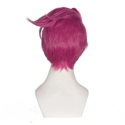 Ccutoo игра Overwatch OW заря 1" Розово-красные короткие мужские парики для косплея, Стильные синтетические волосы, термостойкие волокна