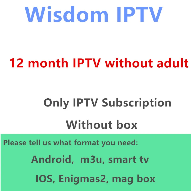 X96 mini Wisdom IP tv подписка UK Netherland арабский США Италия Германия Испания Африка IP tv французский 2000+ live hot club xxx tv box - Цвет: 12m IPTV no adult