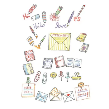 

2pcs/lot Envelope Stery Decor Cosas Kawaii Uncut Stickers Scrapbooking Stationery Washi Tape Set School Supplies