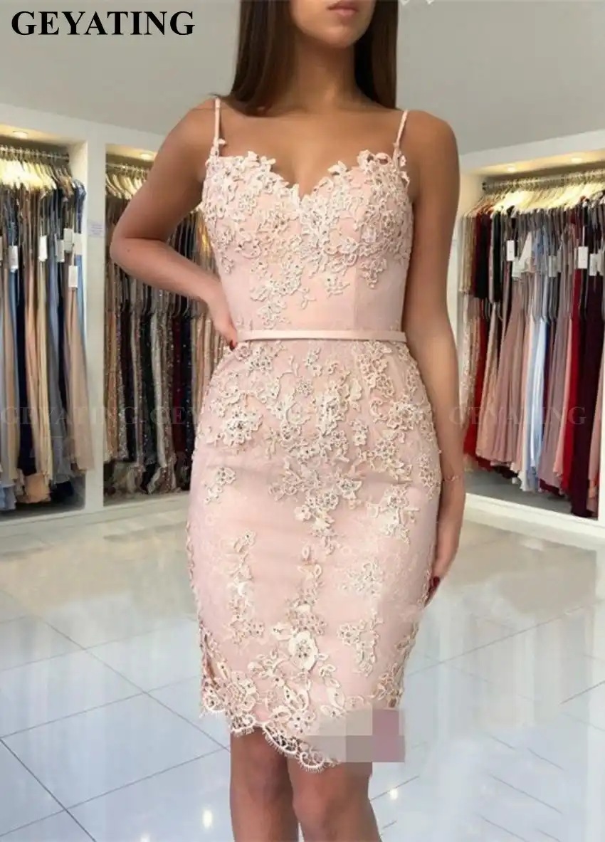 short lace formal dress