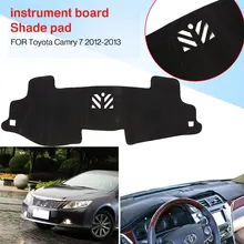 Крышка приборной панели фетр ткань черный Солнцезащитная Накладка для машины Pad оттенки приборной панели коврик автомобильные аксессуары для Toyota Camry 7th 2012-2013