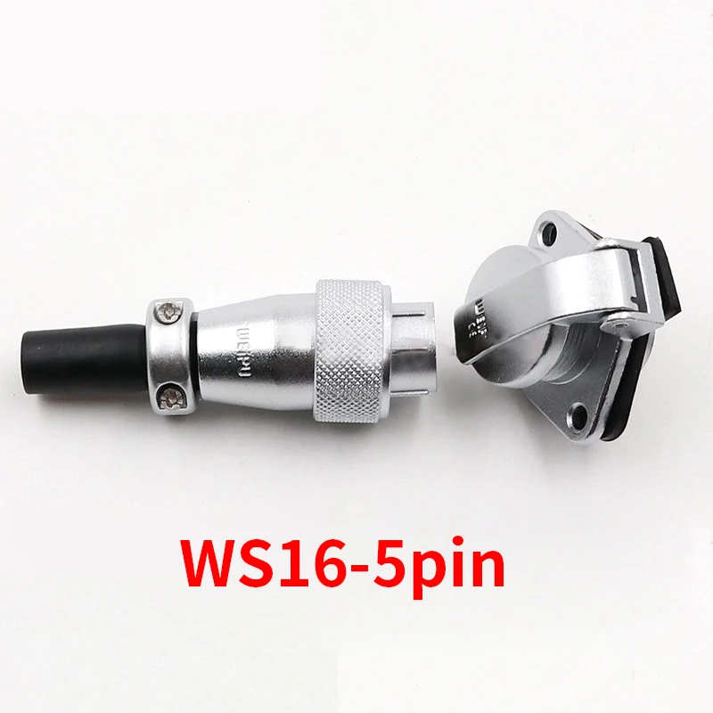 

5 Pin WS16 Connectors High Voltage Connector Plug Socket IP68 Waterproof Industrial Power Connector