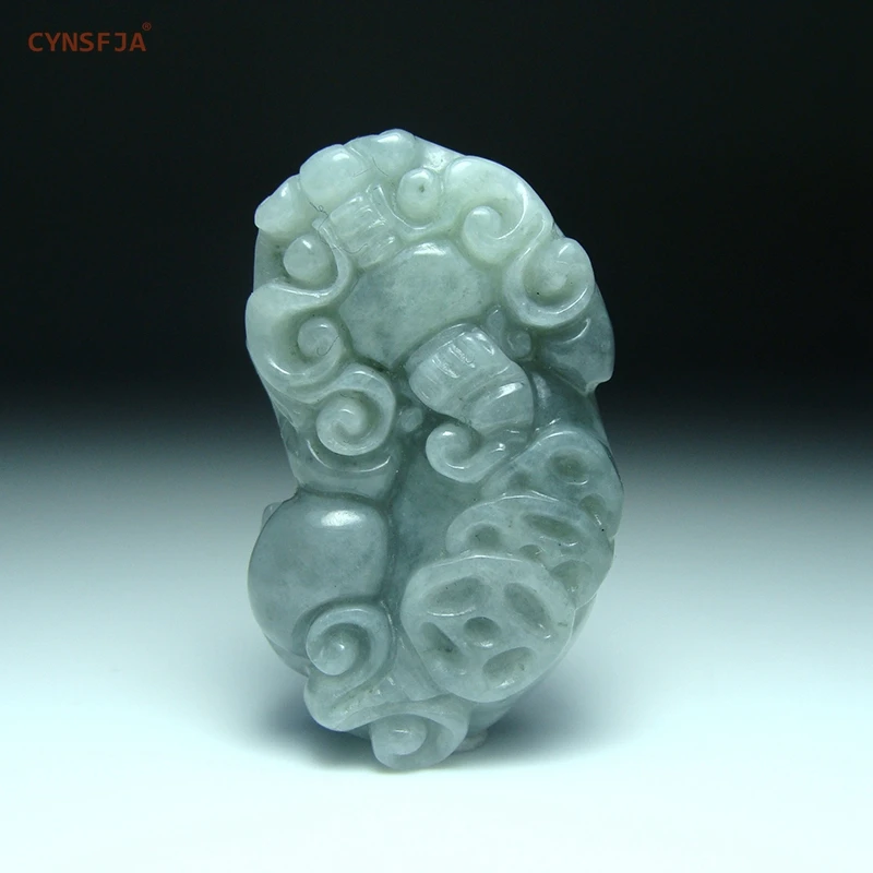 

Certified Natural A Grade Burmese Jadeite Emerald Charms Lucky Money Pixiu Jade Pendant Wonderful Birthday Gifts