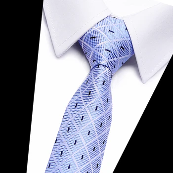 

New Men's casual ties Classic polyester woven party Neckties Fashion Plaid dots Man Tie for wedding Business Male necktie