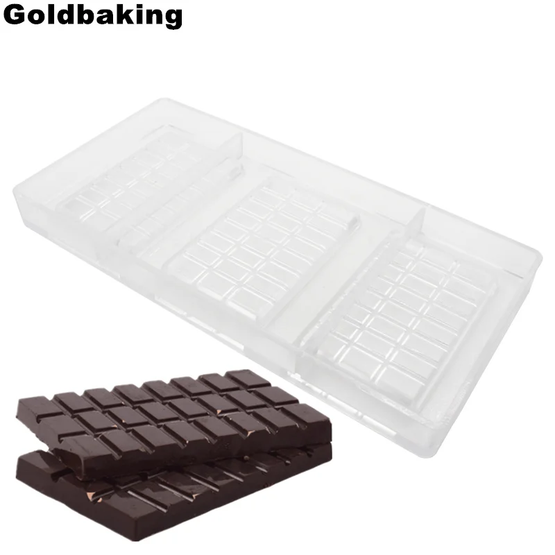 Goldbaking разделять шоколадные формы из поликарбоната бар шоколадные формы DIY формы