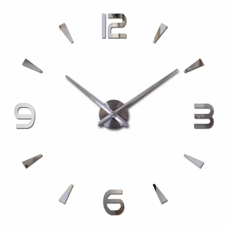 Новые винтажные настенные часы современный дизайн большие Diy часы кварцевые часы 3D наклейки короткая гостиная