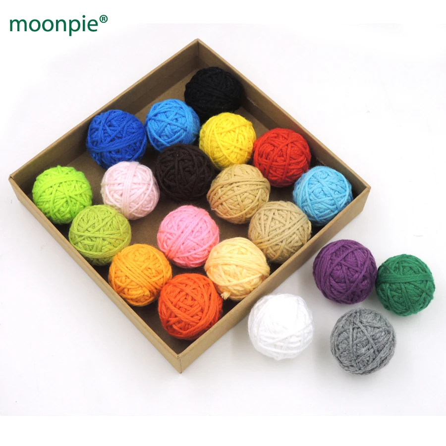 DIY массивные Хлопковые вязаные крючком voodoo balls эффектные бусины для ожерелья
