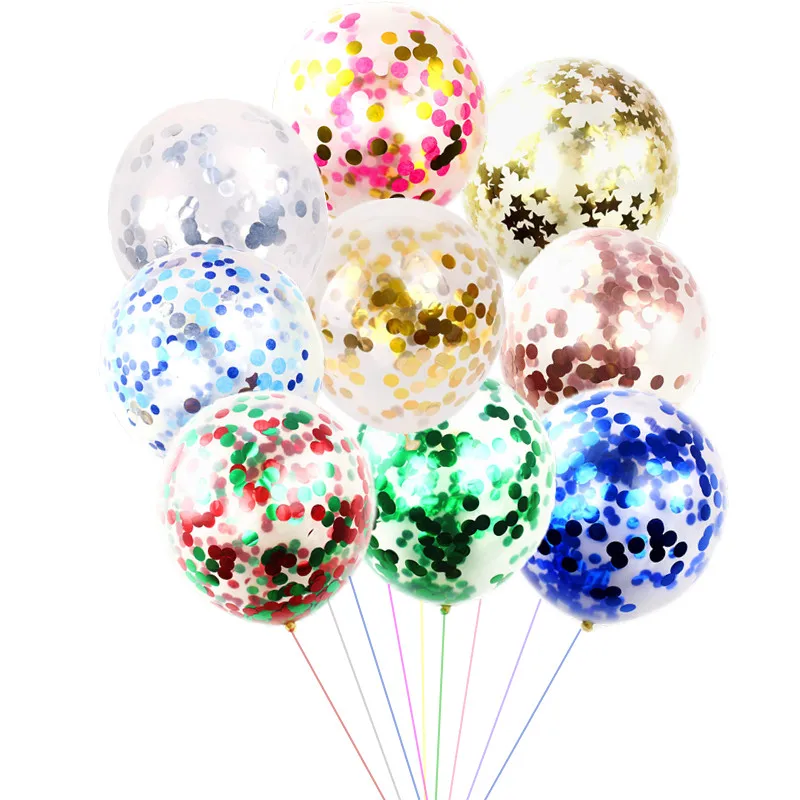 KAMMIZAD 10 шт Звездный конфетти воздушные шары Золотой баллон гелия Рождественский прозрачный шар детский душ globos мерцание украшения на день рождения