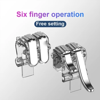 

W6 Metal PUBG Mobile Trigger Gamepad Gaming L1R1 Shooter Pubg Mobile Controller Smart Phone Fire Button Aim Key Joystick