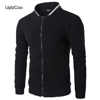 

UplzCoo 2019 Men's Zipper Slim Jacket Long Sleeve Jacket Casual Jacket Sportswear Male Brand Clothing Men's Sweatshirt FM020