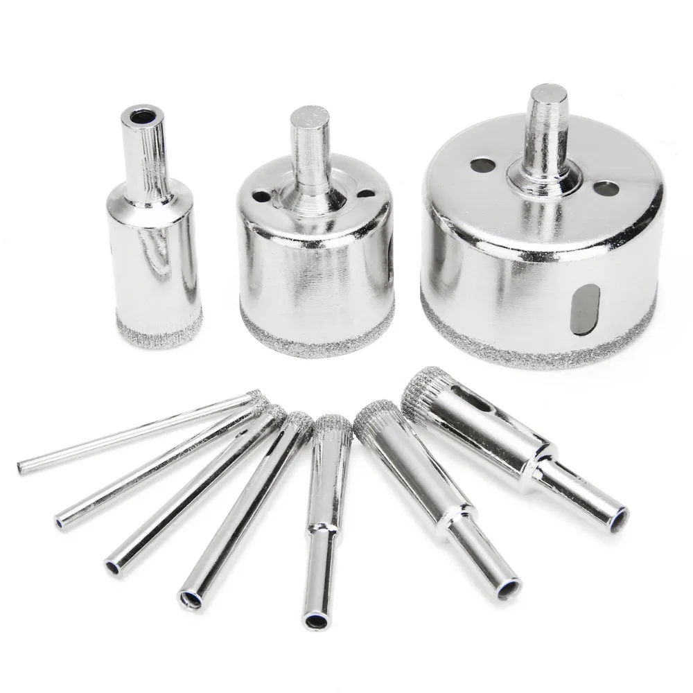 Us 476 51 Di Sconto10pc Del Foro Del Diamante Seghe Marmo Punta Del Trapano Set 3 50mm Per Il Vetro Piastrelle Di Ceramica Utensili Di Foratura In