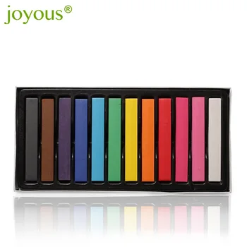 

Hair color pen One-time hair dye 12 colors/set to choose temporary hair color chalk dyed hair powder chalk CH010