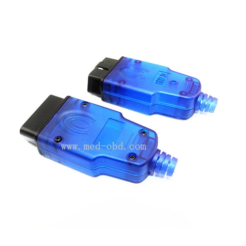 

BLue OBD2 Connector J1962m Plug with Enclosure and Cable Relief 16pin Male Connector four screws