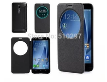 Для ASUS Zenfone2 ZE550ML Smart Case окном View Флип кожаный чехол Обложка книги для Asus Zenfone 2 5.5 дюйма ZE551ML