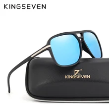 KINGSEVEN Marca gafas de Sol Polarizadas Los Hombres de La Vendimia Gafas de Espejo Gafas de Sol Para Mujer de Conducción Gafas gafas de sol oculos N7106
