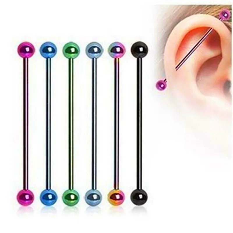 Buy 1PC 7 Color Stainless Steel Barbells Ear Tragus
