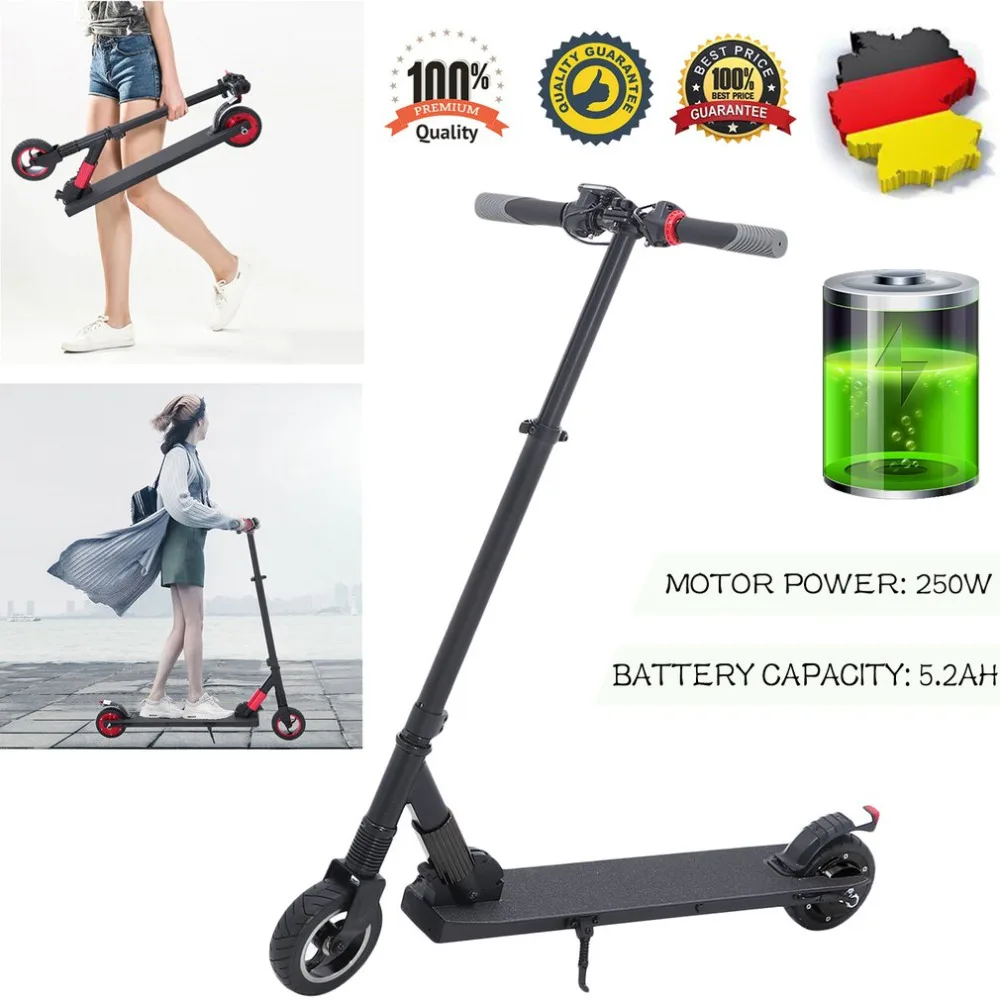 

(Ship From DE)5.5 Inch Electric Scooter Foldable Skateboard Bike 2 Wheels Aluminium Alloy E Scooter23km/h Smart Adult Hoverboard