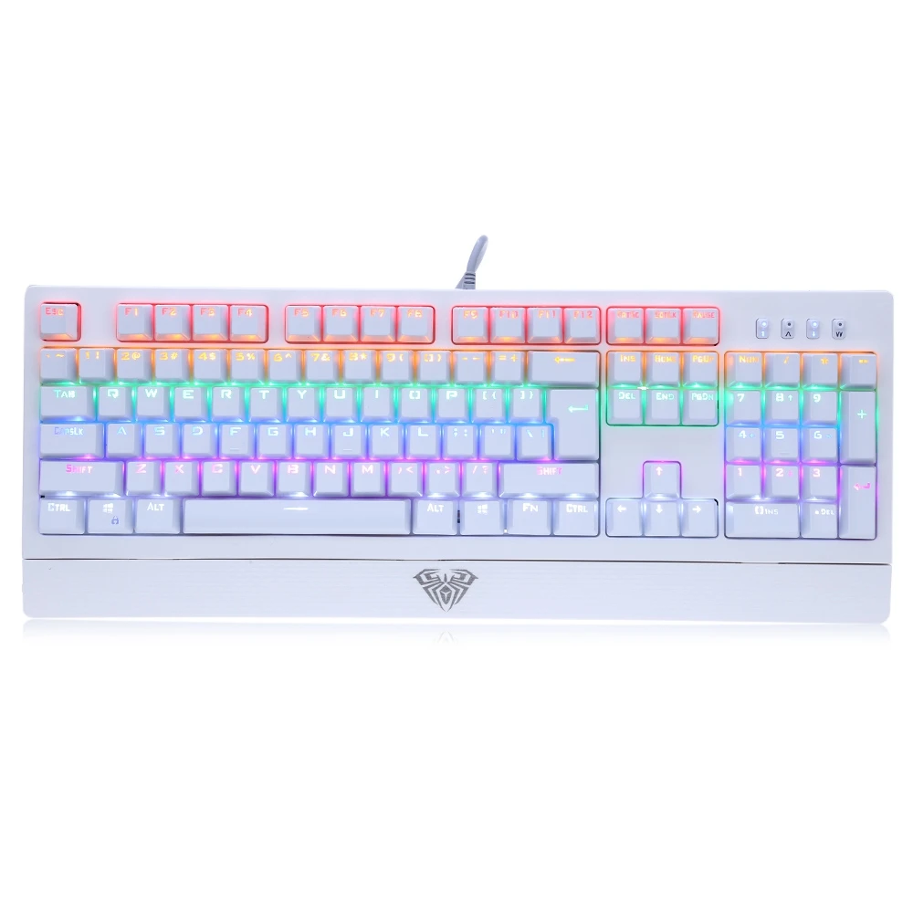 

AULA 104-key LED Backlit Mechanical Gaming Keyboard USB Wired Blue Switch Gaming Keyboard For Pro PC Games Teclado Gamer