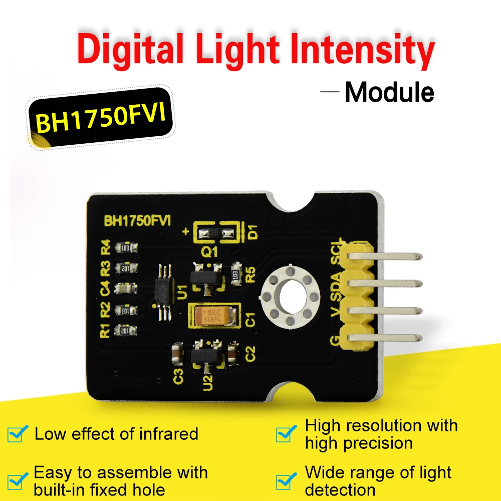 

Keyestudio BH1750FVI Digital Light Intensity Module for Arduino