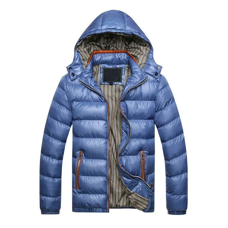 2018 Autumn Winter Jacket Men Casual font b Slim b font Fit Hooded Spring Parka Men
