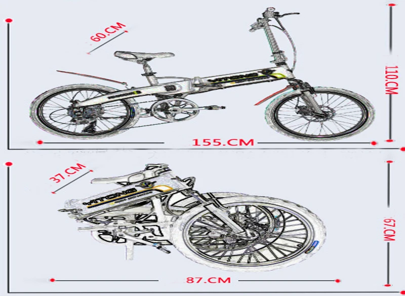 Best 20 inch electric Electric sc power-assisted folding electric bicycle outdoor double leisure Electric bike Factory Outlets 27