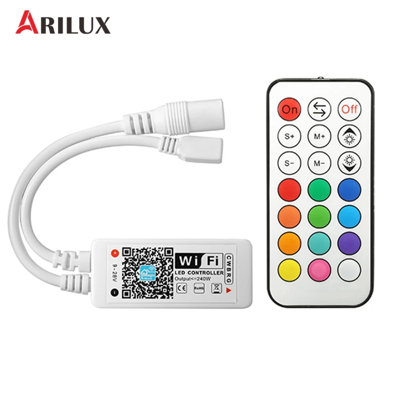 ARILUX AL-LC11 Мини светодиодный wifi приложение управление Лер+ RF пульт дистанционного управления для RGB+ теплый белый+ белый светодиодные полосы DC9-28V