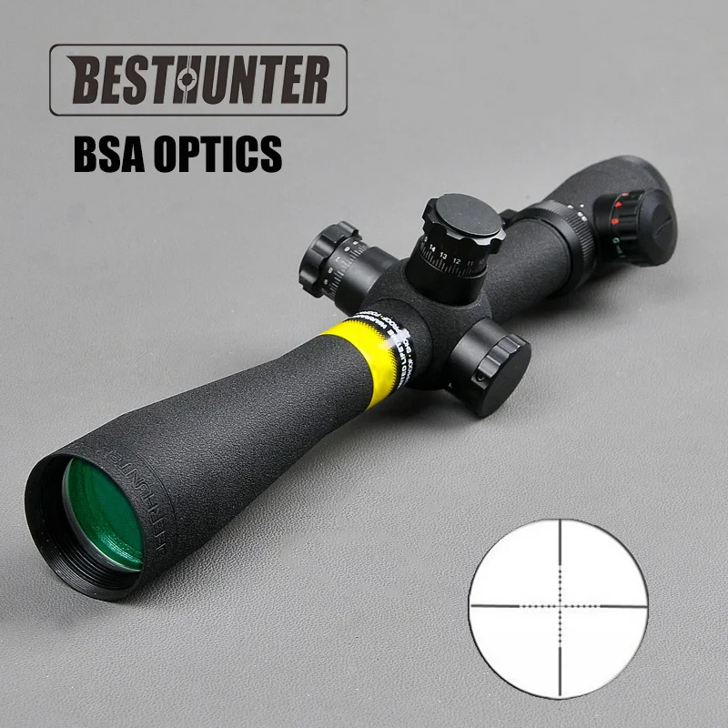 

BSA OPTICS 3.5-10X40 M1 Hunting Riflescope Tactical Scope Red And Green Dot Reticle Fiber Optics Sight For Airsift Gun