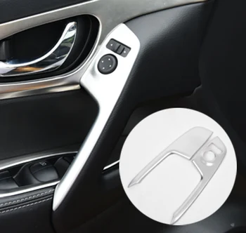 

ACCESSORIES FIT FOR NISSAN QASHQAI 2014 2015 2016 CHROME INTERIOR DOOR WINDOW SWITCH PANEL HANDLE COVER TRIM BEZEL GARNISH